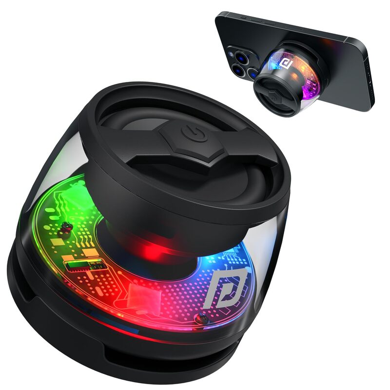 Portronics Nadya 6W – Magnetic Bluetooth Speaker with RGB Lights, MagSafe Attachment & Portable Design