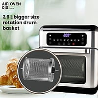Havells Air Fryer Air Oven Digi 9 Pre-Set Menu 1500 Watt 2 Grill Rack