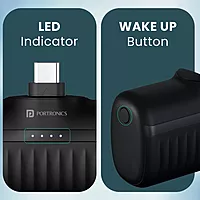 Portronics Power Pebble 5000mAh Powerbank – 20W PD Output | Foldable Pin | LED Indicator