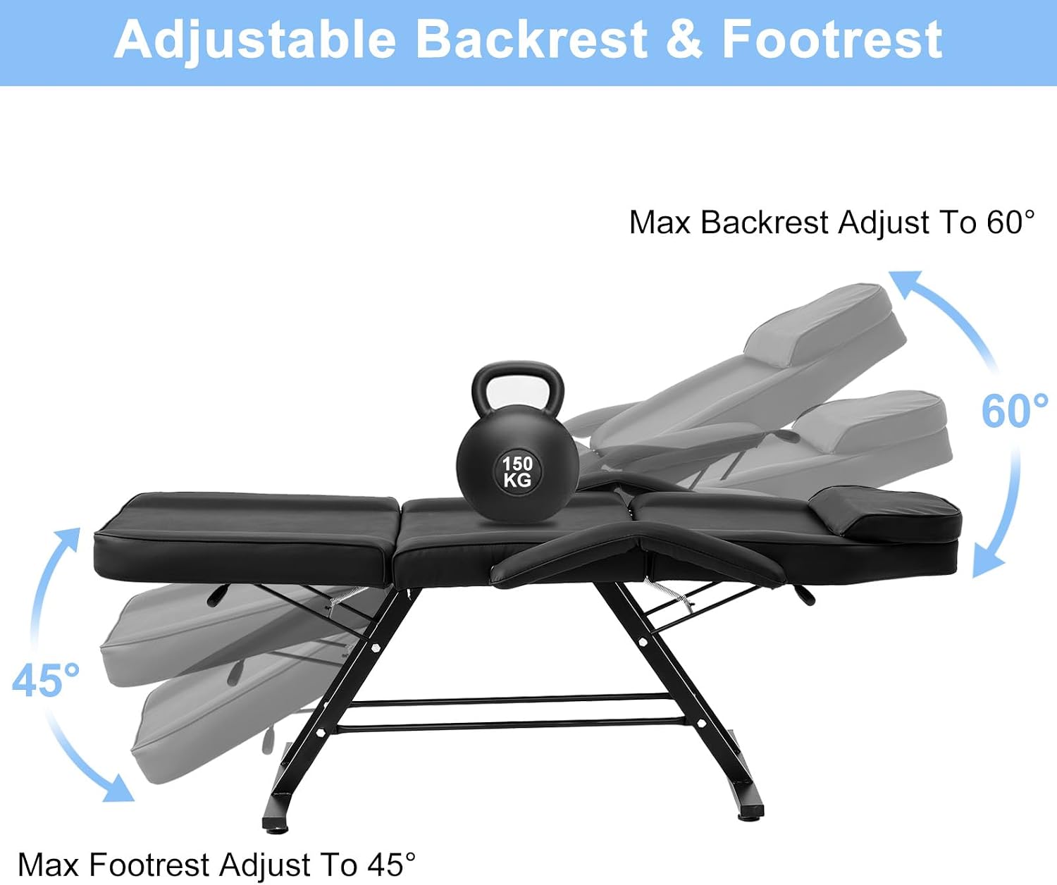 manual derma chair black