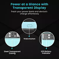 Portronics Mini 10K – Light Blue 15W Magnetic Power Bank offers a sleek design with 10,000mAh capacity, fast charging, and magnetic attachment for convenience. Perfect for on-the-go charging!