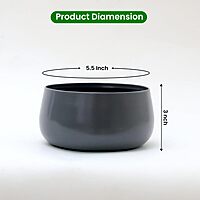 Smoky Grey Decorative Metal Pot