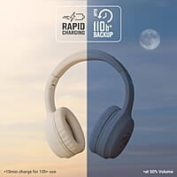 ZEBRONICS New Launch Aeon Wireless Over Ear Headphone with 110H Battery Backup, Supports Bluetooth & Aux, Gaming Mode, Enc, Dual Pairing, Rapid Charging