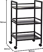 black metal trolley