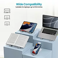 POR 2139 My Buddy K Lite Portable Laptop Plastic Stand – White | 1 Year Warranty