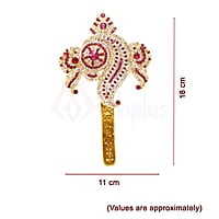 God Ornament Perumal Face/Mugam with Lotus Crown/Kireedom and Chank Chakra