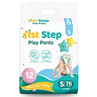 1st Step - Disposable Baby Diaper Size S -76 Pcs Pant Sytle
