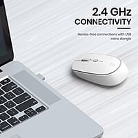 Portronics Toad 23 Wireless Optical Mouse with 2.4GHz, USB Nano Dongle, Optical Orientation, Click Wheel, Adjustable DPI