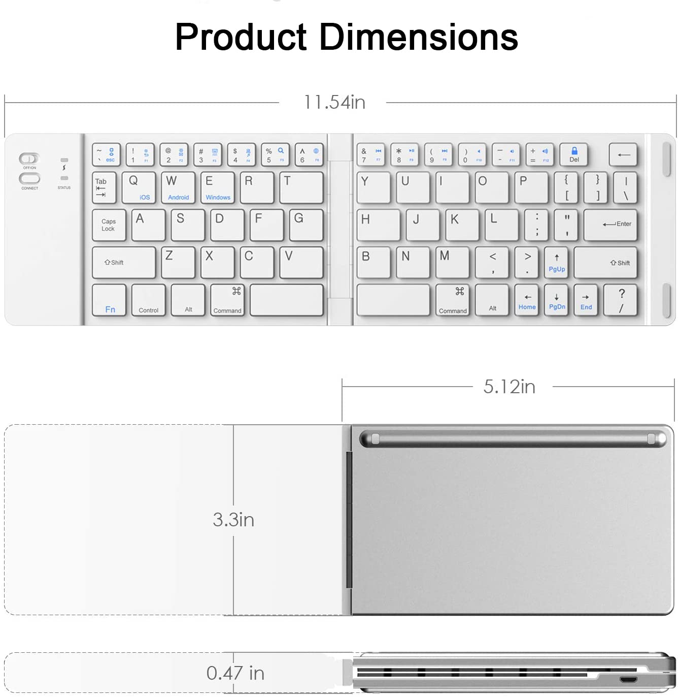 ZOOOK Palm Pad Bluetooth Keyboard