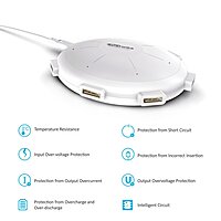 Portronics POR 343 UFO 6 Port Home Charger 8A Charging Station White