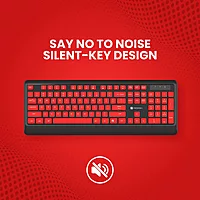Portronics Key5 Wireless Combo | Full-Size Keyboard, USB, 1200 DPI Optical Mouse, Ergonomic Design, Long Battery Life, Plug and Play, Ideal for Home and Office Use, Sleek and Stylish.