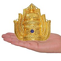 Gold Plated Leaf Amman Crown for Pooja