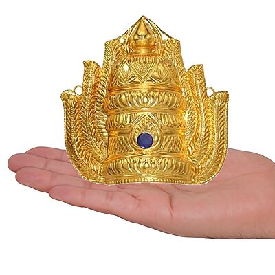 Gold Plated Leaf Amman Crown for Pooja Gold Plated Leaf Amman Crown for Pooja