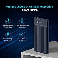 Portronics Luxcell B12 10,000mAh Ultra Slim Power Bank 12W Output USB-A Output Port & Type C Input Port