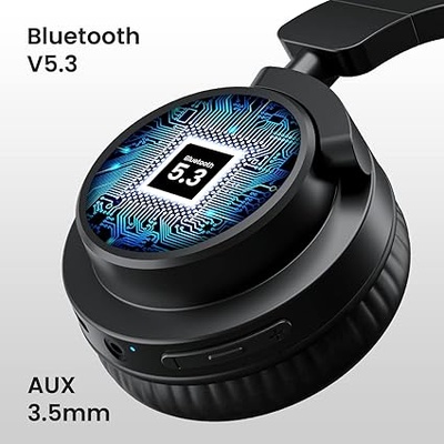 Portronics Muffs M2 Bluetooth Headphones On Ear with Upto 40 Hrs Playtime, 40mm Dynamic Drivers, AUX 3.5mm, Powerful Bass, Laptop & PC Support, Type C Charging Port, Foldable Design(Black) Portronics Muffs M2 Bluetooth Headphones On Ear with Upto 40 Hrs Playtime, 40mm Dynamic Drivers, AUX 3.5mm, Powerful Bass, Laptop & PC Support, Type C Charging Port, Foldable Design(Black)