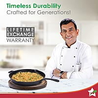 Wonderchef Forza Cast-Iron 20 cm Fry Pan, Pre-Seasoned Cookware, Induction Friendly, 3.8mm