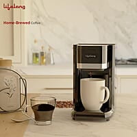 Lifelong Single Cup Coffee Maker- 350 W Coffee Machine for Single Serve, Rapid Coffee Brewer Technology with 125ml