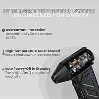 Portronics Tornado Air Blower – Portable Air Duster Blower | Rechargeable | 130,000 RPM | Black