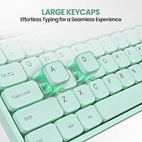 Portronics Ki-Pad 3 USB Wired Keyboard with Large Keycaps, Noise-Free Typing, Fn Multimedia Hotkeys, Full-Size Layout with Num Pad, Ergonomic Design, 1.5m USB Cable