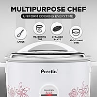 Preethi Electric Rice Cooker, 1.8 Litre, Double Pan, Anodized and Rustproof Aluminium Pan
