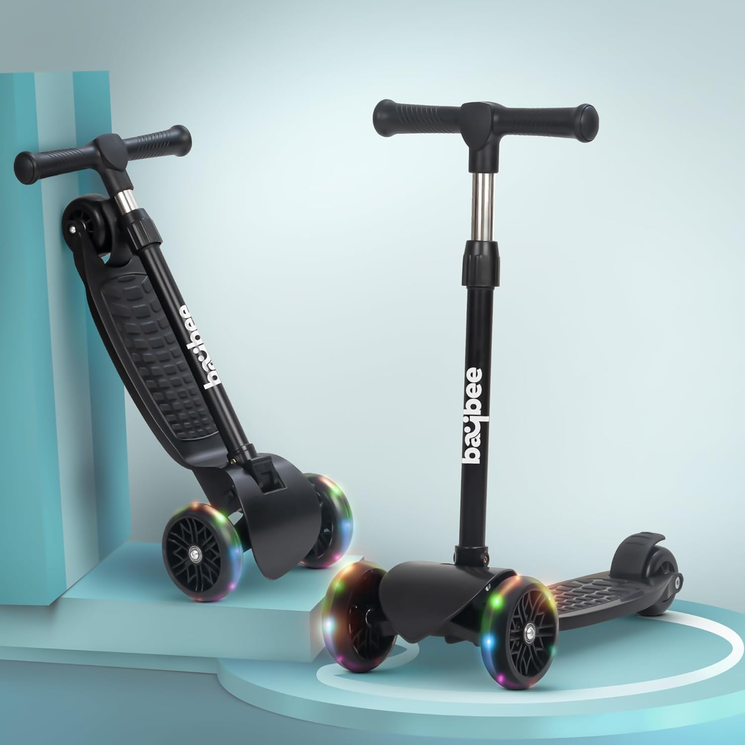 Baybee Zoomie Foldable Kick Scooter for Kids-BLACK Baybee Zoomie Foldable Kick Scooter for Kids-BLACK