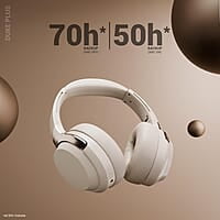 ZEBRONICS Duke Plus, Wireless Over Ear Headphone with ANC, ENC, Gaming Mode, Dual Pairing, Rapid Charge, Upto 70* Hours Backup, Bluetooth v5.4, AUX, Comfortable Earcushion, Deep Bass