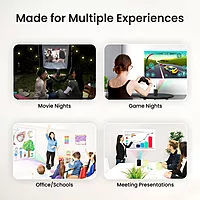 Portronics Beem 410 Smart LED Projector – 1080p Full HD, WiFi, Compact & Portable | Vibrant Colors, Easy Connectivity | Ideal for Home Theater, Gaming & Presentations