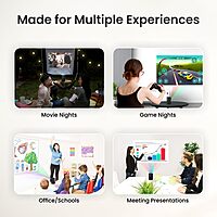 Portronics Beem 410 Smart LED Projector – 1080p Full HD, WiFi, Compact & Portable | Vibrant Colors, Easy Connectivity | Ideal for Home Theater, Gaming & Presentations