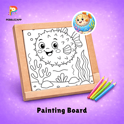 smiling puffer fish coloring