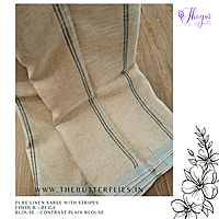 PURE LINEN SAREE YBRSLIN23597