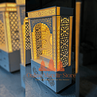 Divine Backlit Om Mandir in White Corian with Elegant Design