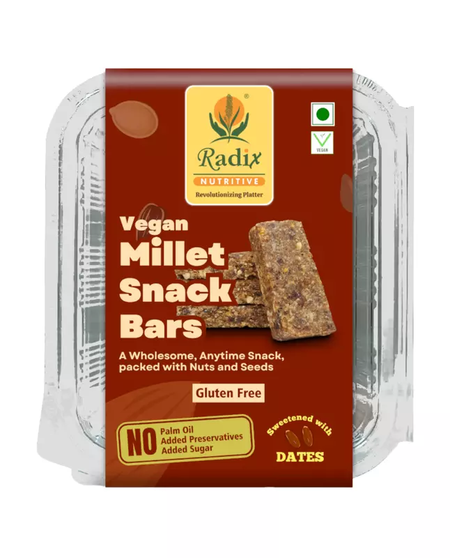 Millet Snack Bars - 250 g | No Added Sugar | Vegan | Gluten Free