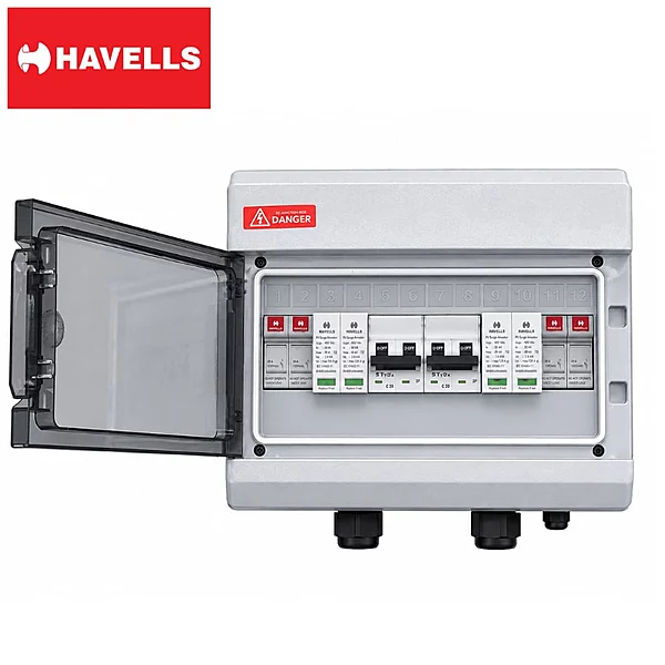 Havells DCDB Premium IP66 Waterproof – 20A MCB,600V SPD & 20A Fuse Holder  (2-4kW) (2-In-2-Out)
