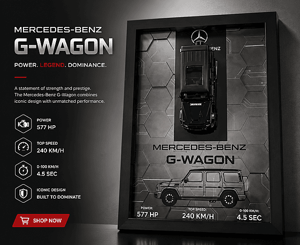 Mercedes-Benz G-Wagon Die Cast Frame