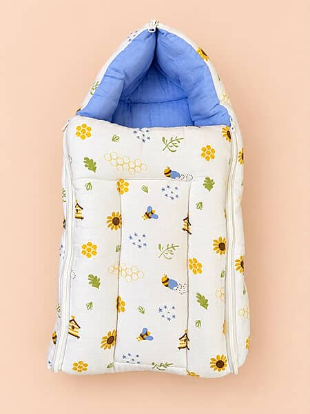 Premium Muslin Baby Carry Bed & Sleeping Bag – Soft, Lightweight & Cozy – Cloud Blue Premium Muslin Baby Carry Bed & Sleeping Bag – Soft, Lightweight & Cozy – Cloud Blue