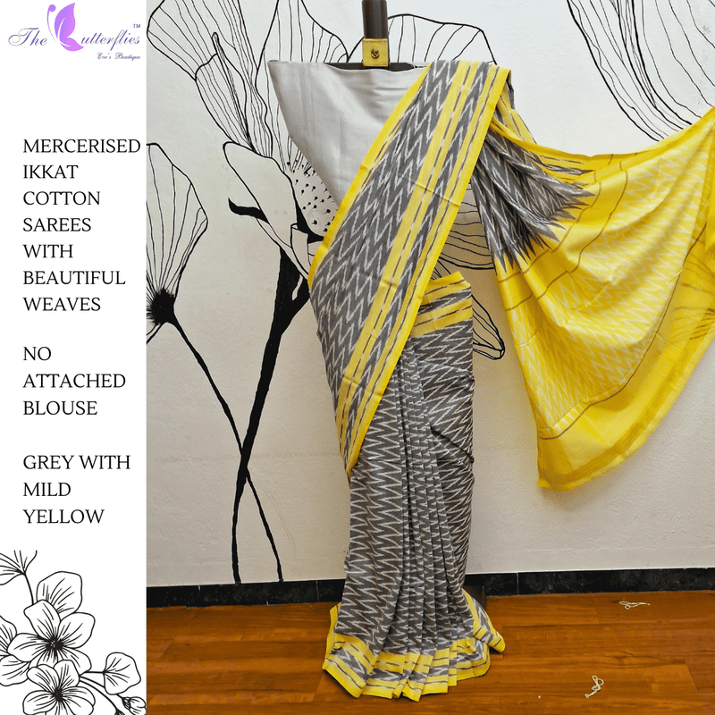 IKKAT MERCERISED COTTON SAREE BGHSDIC23326 IKKAT MERCERISED COTTON SAREE BGHSDIC23326