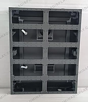 Compact grey MS GI outdoor LED cabinet 640 x 800 mm, powder-coated matte – Lumina Display Systems