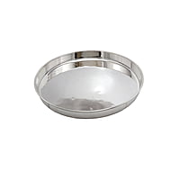 Silver Plain Plate for Pooja,Home (13.3CM)