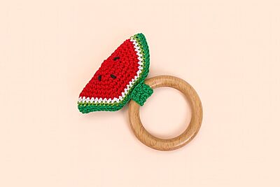 Watermelon Crochet Teether Rattle Watermelon Crochet Teether Rattle