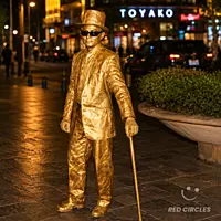 GOLD MAN LIVING STATUE