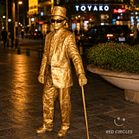 GOLD MAN LIVING STATUE
