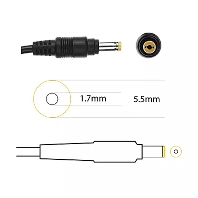 Lappy Power 65W Laptop Adapter 19V 3.42A with 5.5*1.7 mm Connector for Acer ASUS Toshiba Lenovo Laptops