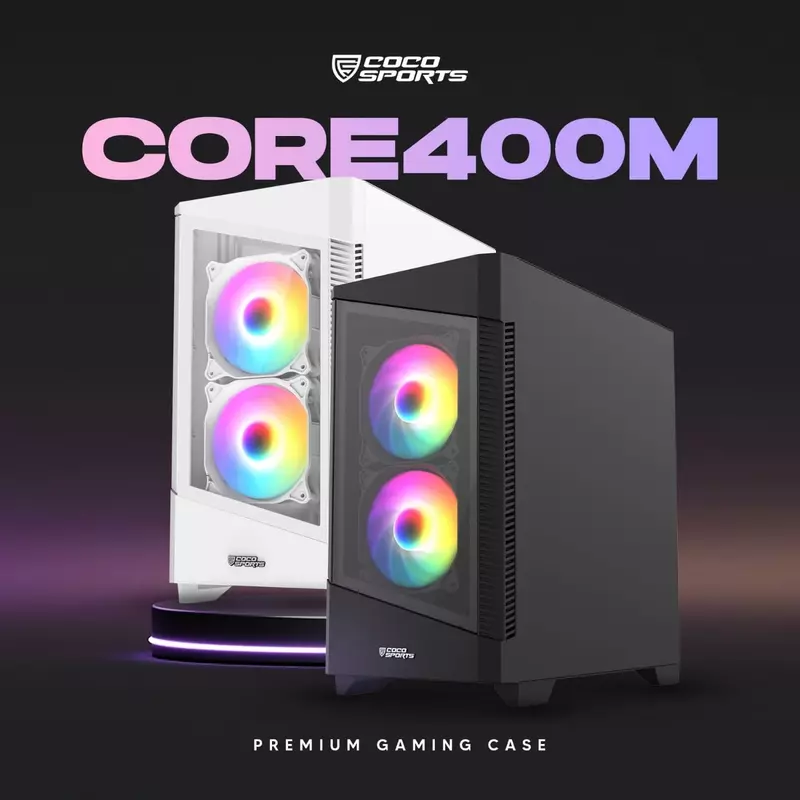 Coconut Core 400M Black Mid ATX Gaming Cabinet