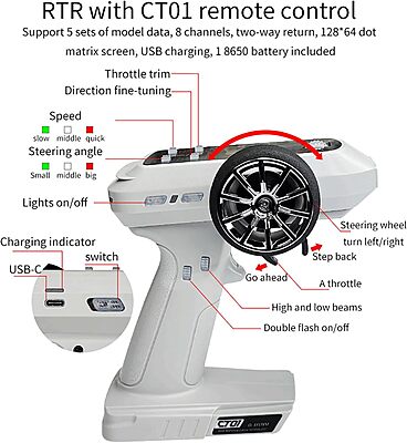 LDARC V64 1:64 Scale Micro RC Car RTR | High-Speed Remote Control Car