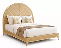 Laura Rustic Finish Hotel King Size Bed