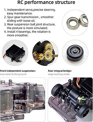 LDARC V64 1:64 Scale Micro RC Car RTR | High-Speed Remote Control Car