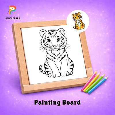 Cute Baby Tiger Coloring