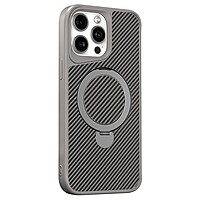 Covro Carbon Fibre Pattern Phone Case for iPhone 15 Pro MagSafe Compatible