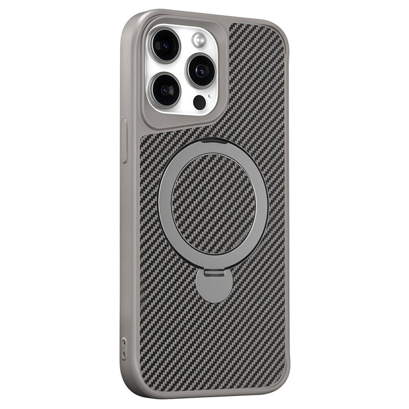 Covro Carbon Fibre Pattern Phone Case for iPhone 15 Pro MagSafe Compatible