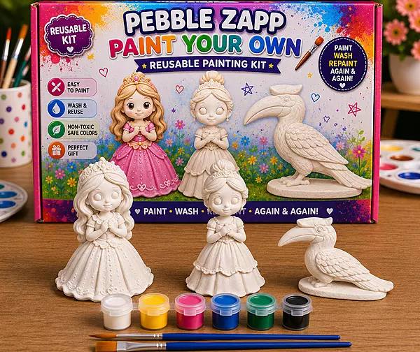 Reusable Hornbill & Princess DIY Painting Kit – Paint Your Own Nature & Royal Collection